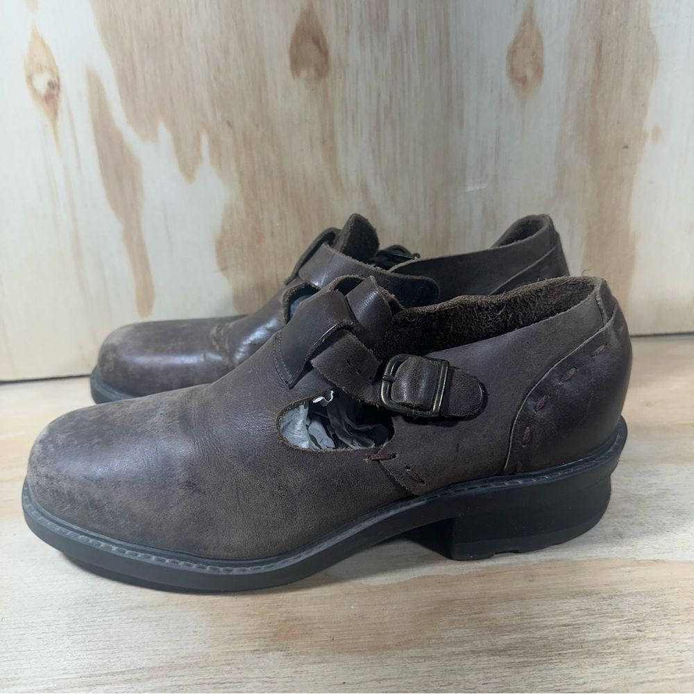 Mia Rugged Wear Brown Leather Shoes Women’s Size 7